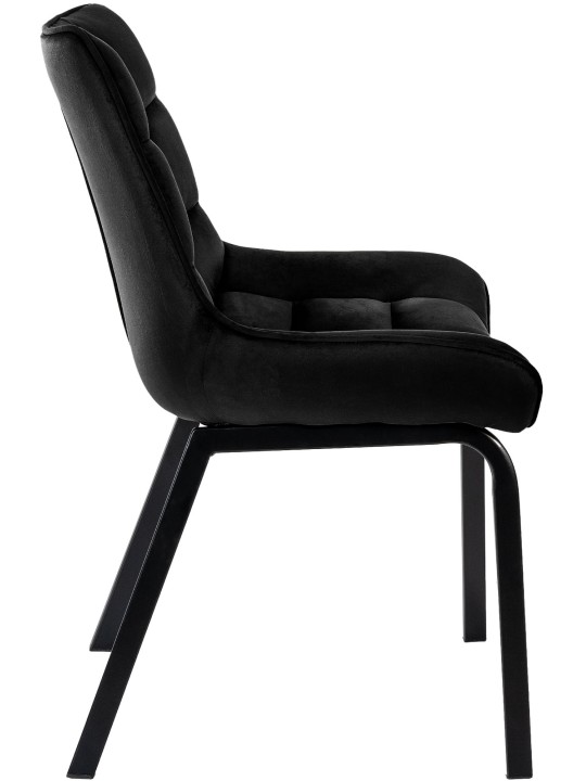 2 tuolin setti Saranda velvet, musta