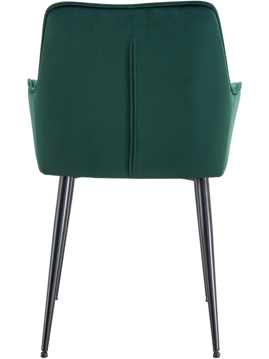 2 Ferndale-samettiruokailutuolin sarja, tummanvihreä