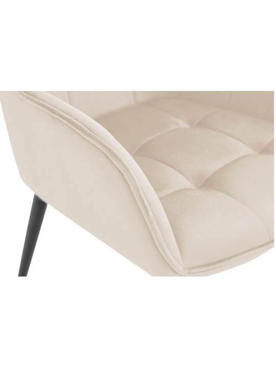 2 Ferndale-samettiruokailutuolin sarja, kermanvärinen 2 Ferndale-samettiruokailutuolin sarja, kermanvärinen