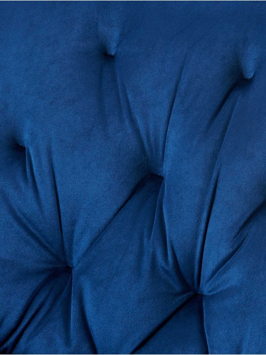 Sarja 2 ruokasalin tuolia Wallace velvet, sininen