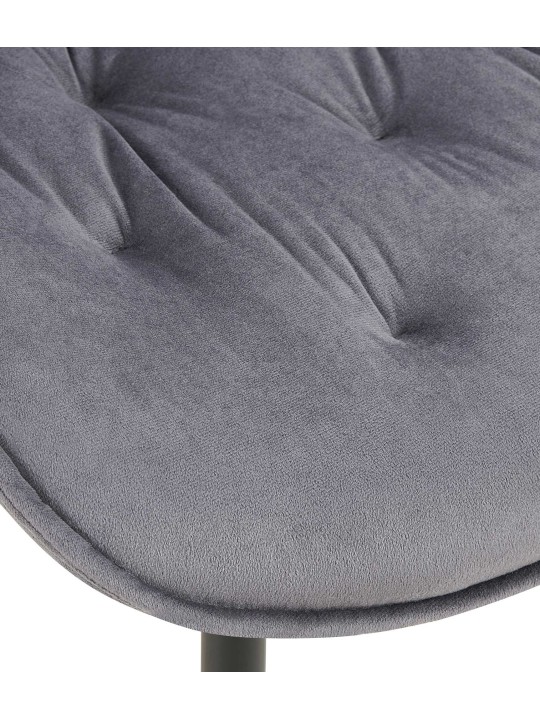 Sarja 2 ruokasalin tuolia Wallace velvet, tummanharmaa