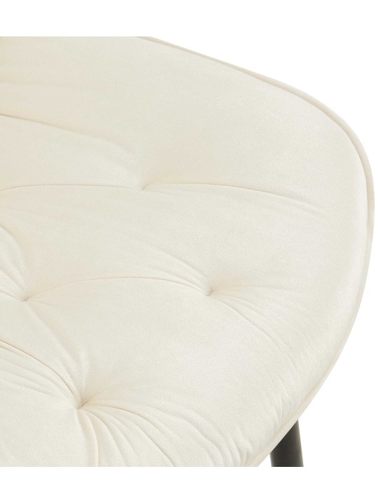 Sarja 2 ruokasalin tuolia Wallace velvet, kermanvärinen