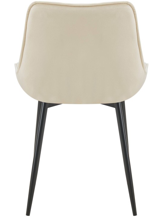 Sarja 2 ruokasalin tuolia Wallace velvet, kermanvärinen