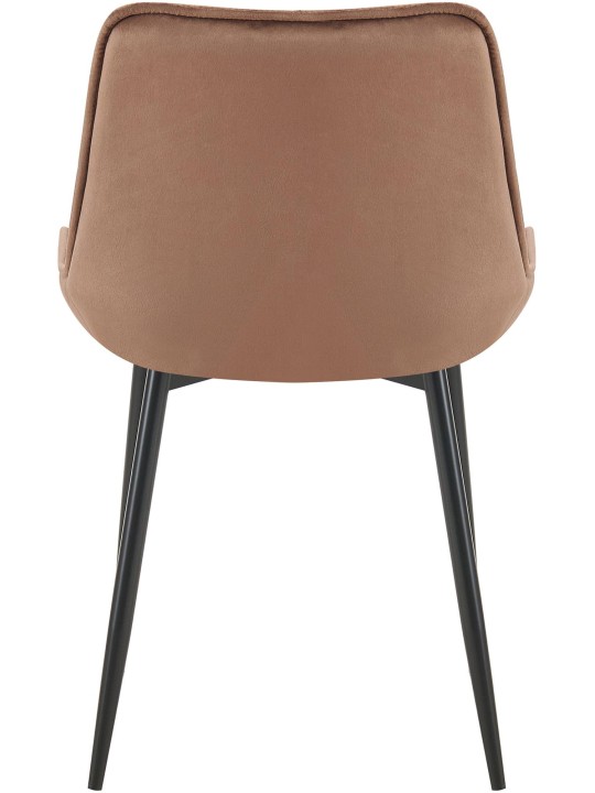 Sarja 2 ruokasalin tuolia Wallace velvet, ruskea