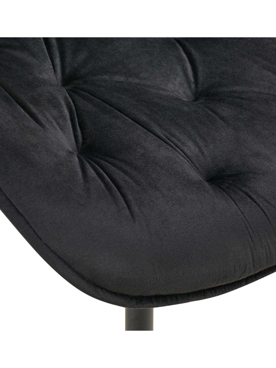 Sarja 2 ruokasalin tuolia Wallace velvet, musta