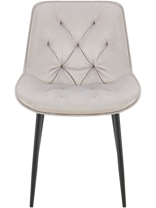 Sarja 2 ruokasalin tuolia Wallace velvet, harmaa