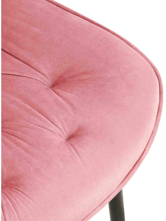 Sarja 2 ruokasalin tuolia Wallace velvet, vaaleanpunainen