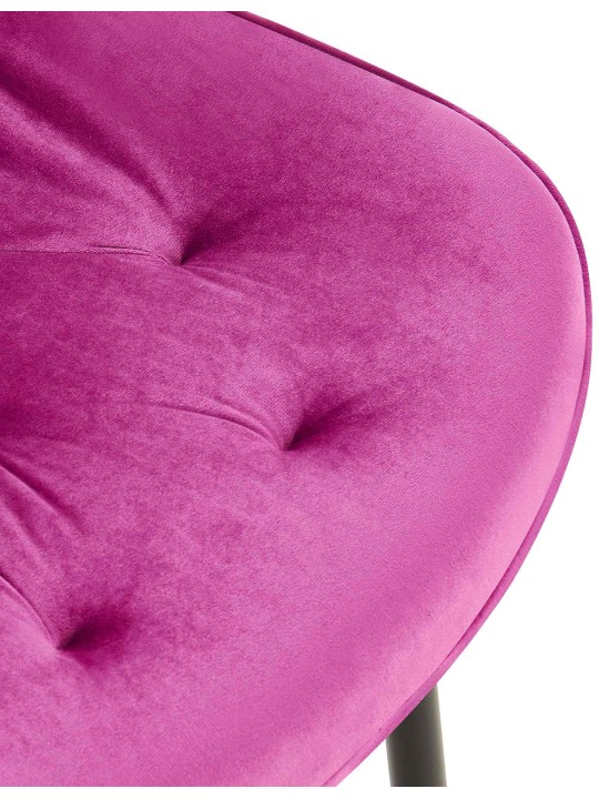 Sarja 2 ruokasalin tuolia Wallace velvet, liila