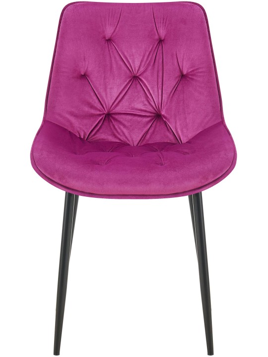 Sarja 2 ruokasalin tuolia Wallace velvet, liila