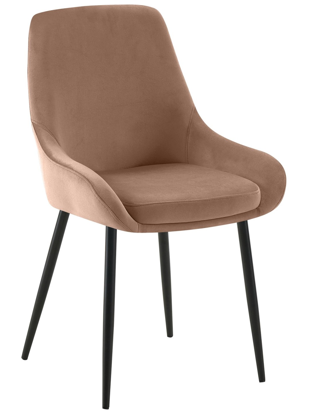 Elmira samettinen ruokatuoli, ruskea