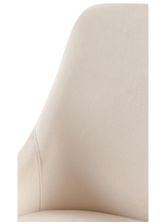 Elmira samettinen ruokatuoli, kermanvärinen