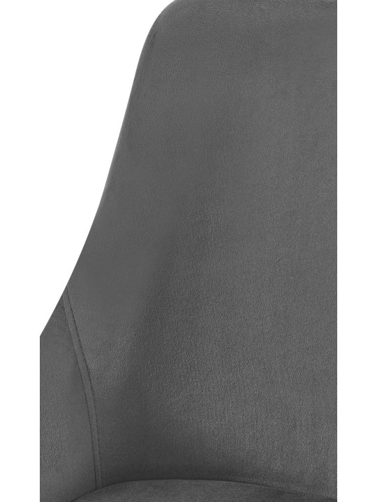 Ruokailuhuoneen tuoli Elmira samettikultainen, tummanharmaa