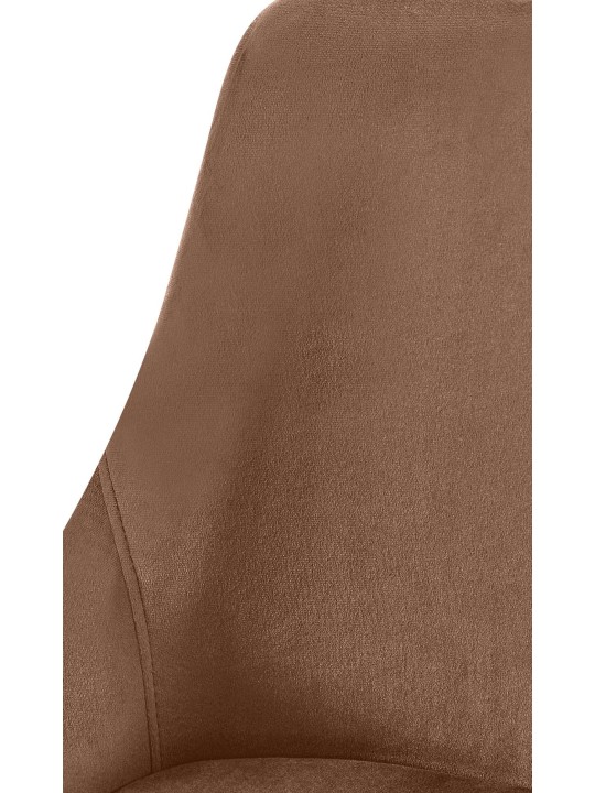 Ruokailuhuoneen tuoli Elmira samettikultainen, ruskea