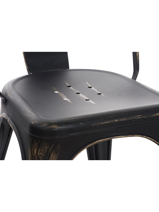 Antiikkinen Benedict-tuoli, musta-kulta