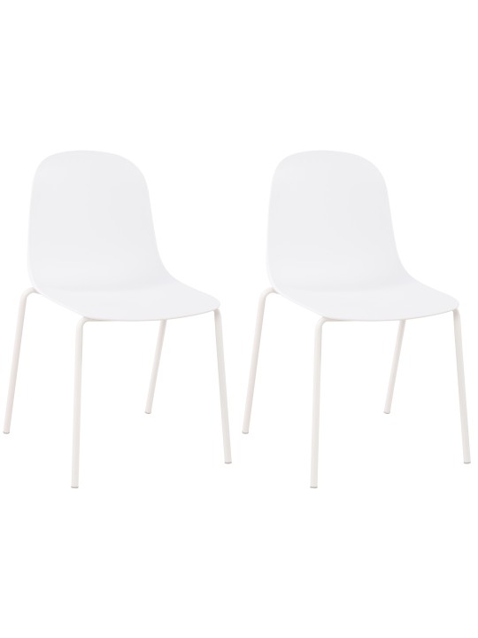2 tuolin setti Hardin, valkoinen