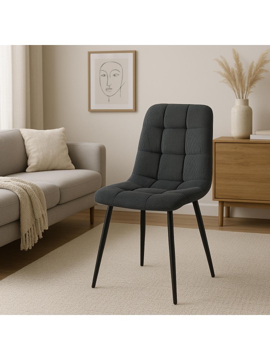 Ruokasalin tuoli Tilde Cord, musta Ruokasalin tuoli Tilde Cord, musta