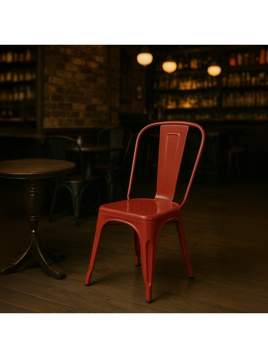 4 tuolin setti Benedikt, punainen 4 tuolin setti Benedikt, punainen