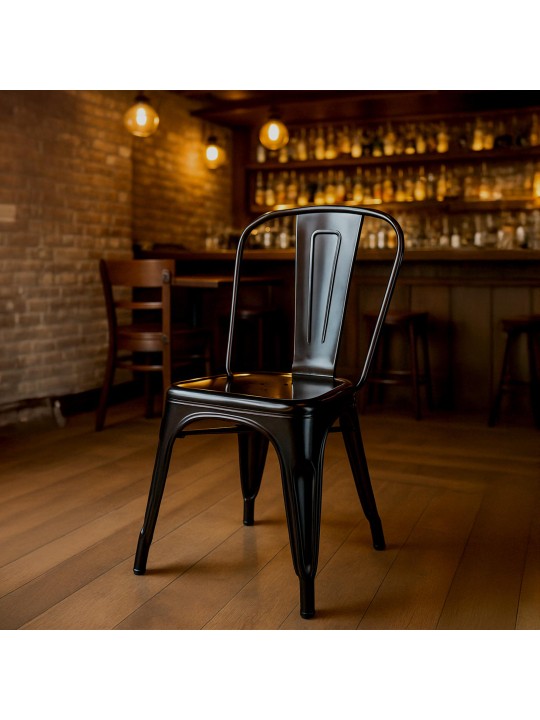 4 tuolin setti Benedikt, musta 4 tuolin setti Benedikt, musta