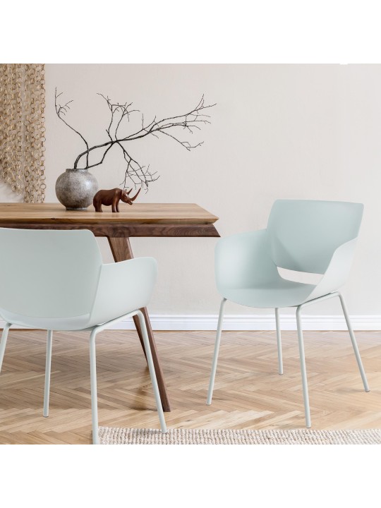 2 tuolin setti Alpena, turkoosi