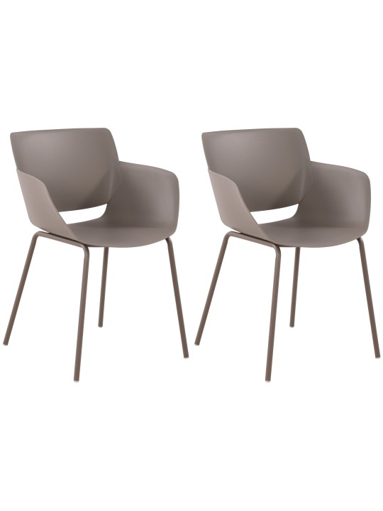 2 tuolin setti Alpena, taupe