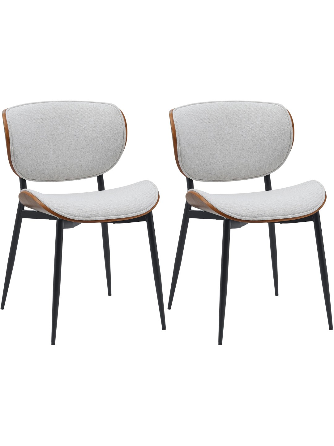 Sarja 2 ruokasalin tuolia Enid kangas, pähkinä/kermanvärinen