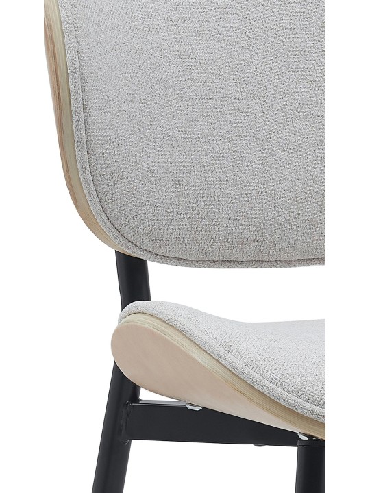 Sarja 2 ruokasalin tuolia Enid kangas, luonnonvärinen/kermanvärinen