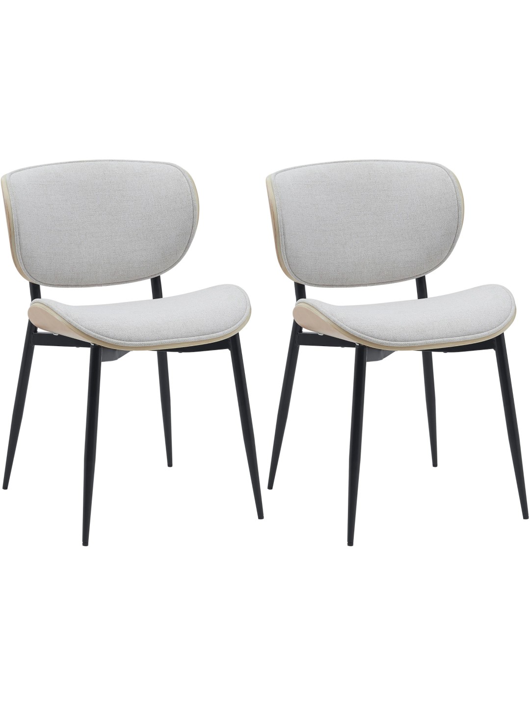 Sarja 2 ruokasalin tuolia Enid kangas, luonnonvärinen/kermanvärinen