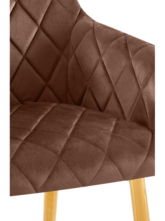 Ruokasalin tuoli Monett velvet G, ruskea