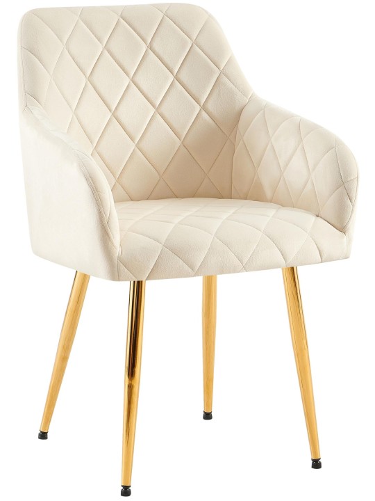 Ruokasalin tuoli Monett velvet G, kermanvärinen