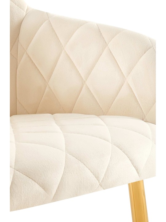 2 ruokapöydän tuolin setti Monett velvet G, kermanvärinen