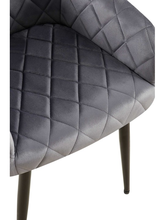 2 ruokapöydän tuolin setti Monett velvet B, tummanharmaa