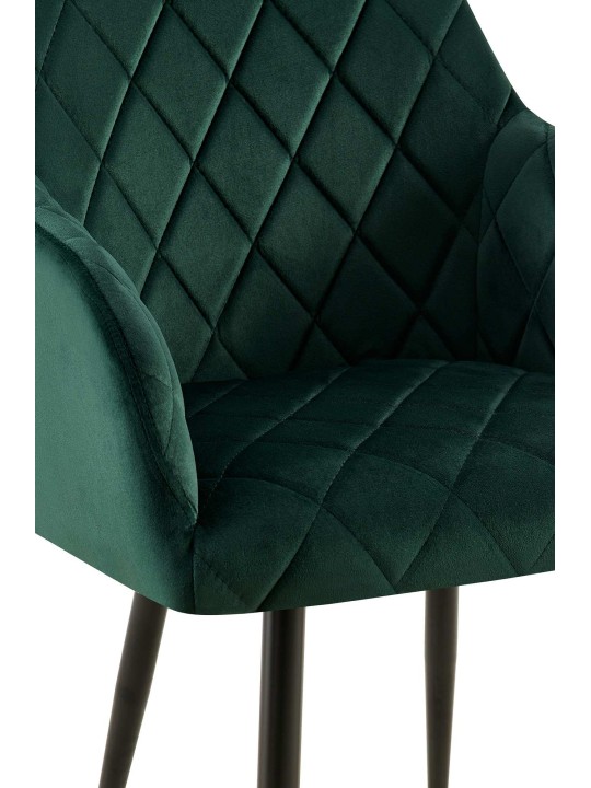 2 ruokapöydän tuolin setti Monett velvet B, vihreä