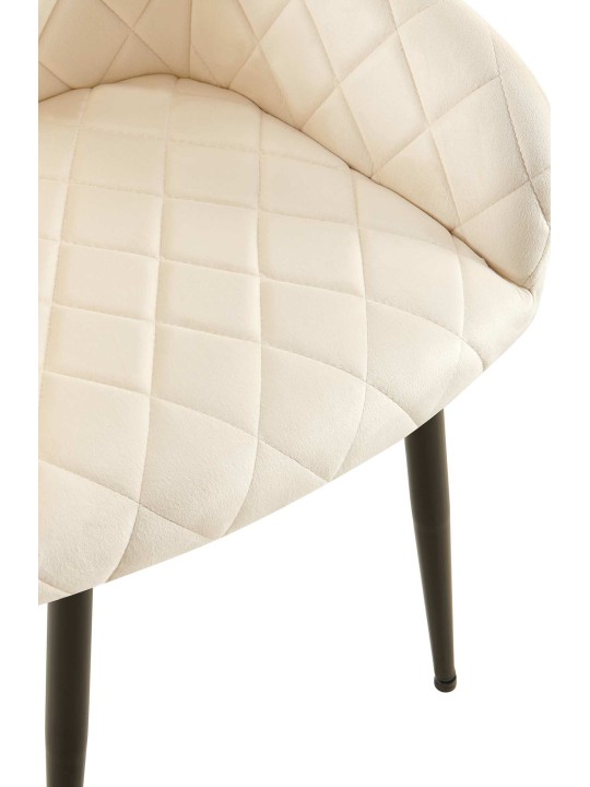 2 ruokapöydän tuolin setti Monett velvet B, kermanvärinen