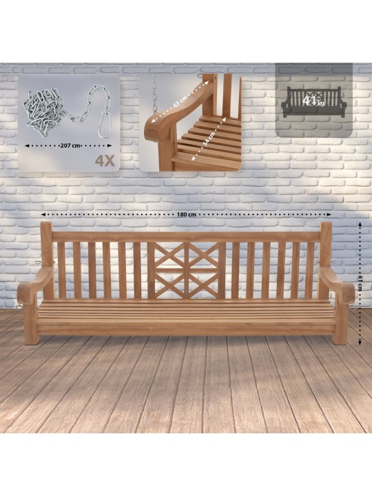 Swing penkki Farm 180 cm, tiikki