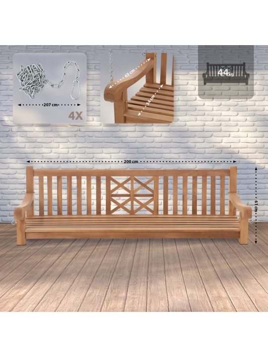 Swing penkki Farm 200 cm, tiikki