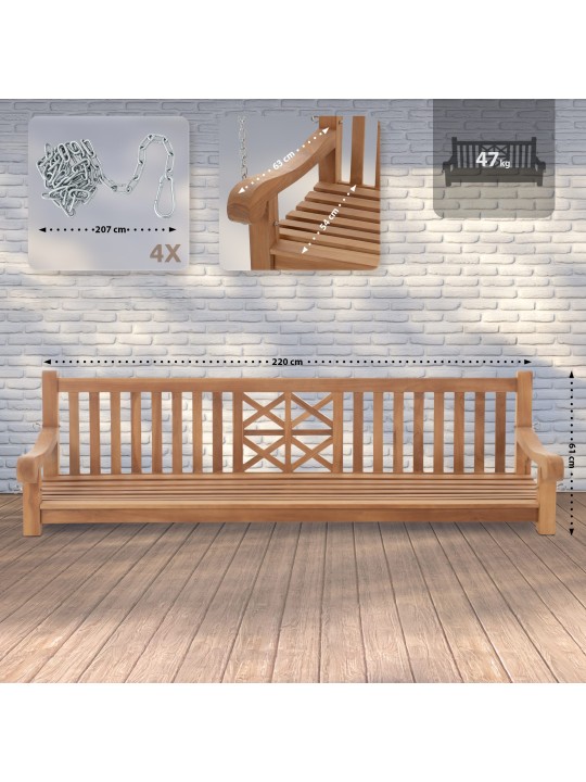 Swing penkki Farm 220 cm, tiikki