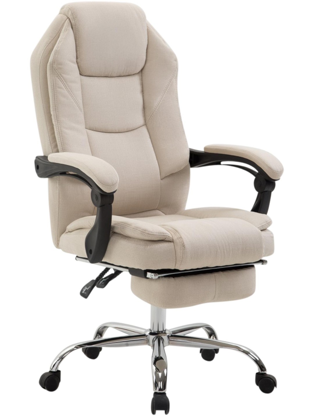 Työtuoli Castle kangasta, kermanvärinen