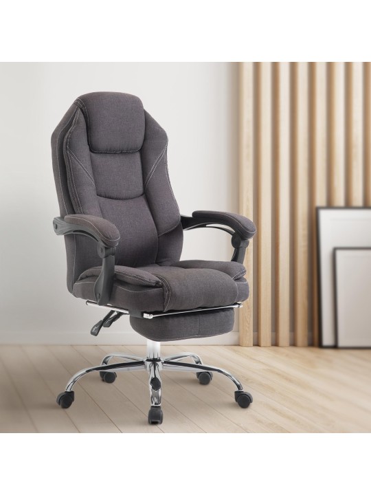 Työtuoli Castle kangasta, tummanharmaa