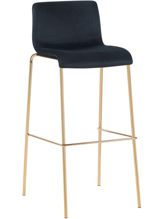Baarijakkara Hoover Velvet 4-Foot Gold, musta
