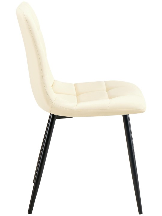 Ruokailuhuoneen tuoli Antibes keinonahkaa, kermanvärinen