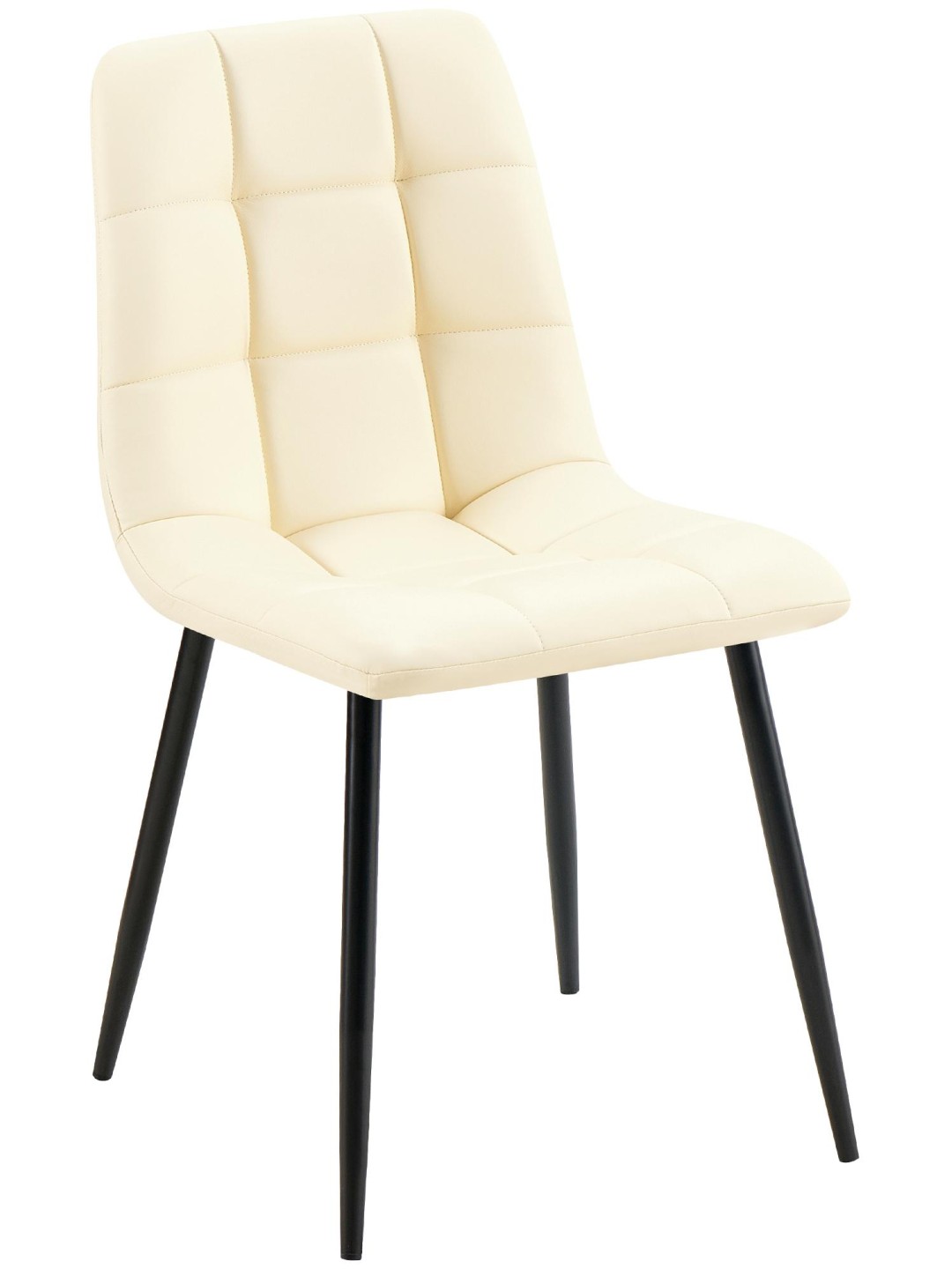 Ruokailuhuoneen tuoli Antibes keinonahkaa, kermanvärinen