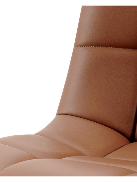 Ruokailuhuoneen tuoli Antibes keinonahkaa, tummanruskea