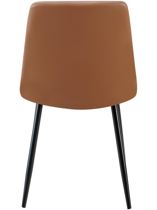 Ruokailuhuoneen tuoli Antibes keinonahkaa, tummanruskea