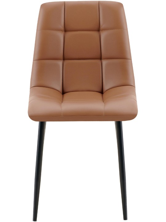 Ruokailuhuoneen tuoli Antibes keinonahkaa, tummanruskea