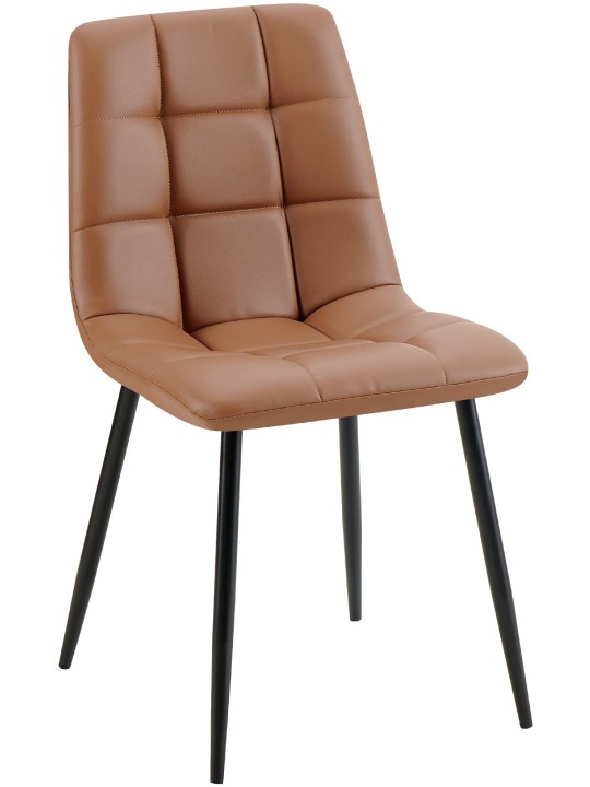 Ruokailuhuoneen tuoli Antibes keinonahkaa, tummanruskea