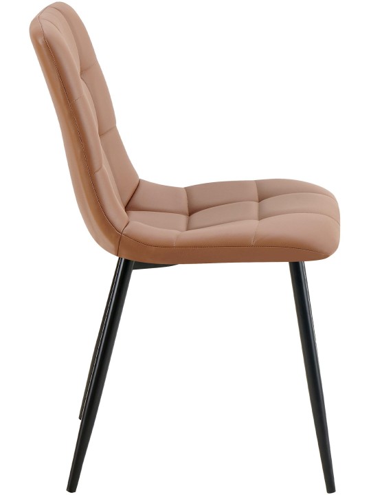 Ruokailuhuoneen tuoli Antibes keinonahkaa, tummanruskea