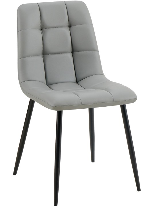 Ruokailuhuoneen tuoli Antibes keinonahkaa, vaaleanharmaa