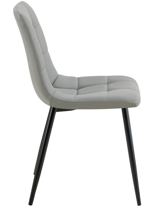 Ruokailuhuoneen tuoli Antibes keinonahkaa, vaaleanharmaa