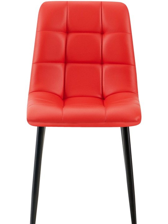 Ruokailuhuoneen tuoli Antibes keinonahkaa, punainen