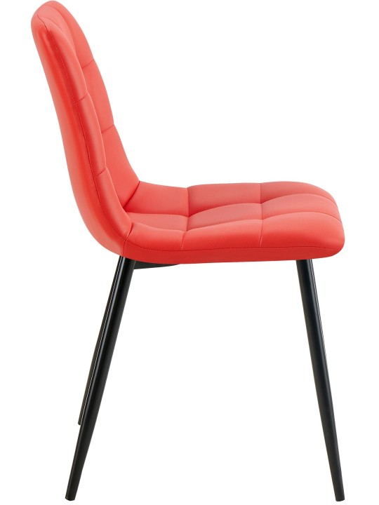 Ruokailuhuoneen tuoli Antibes keinonahkaa, punainen